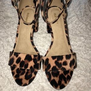 Cheetah Double Strap Heels WORN ONCE